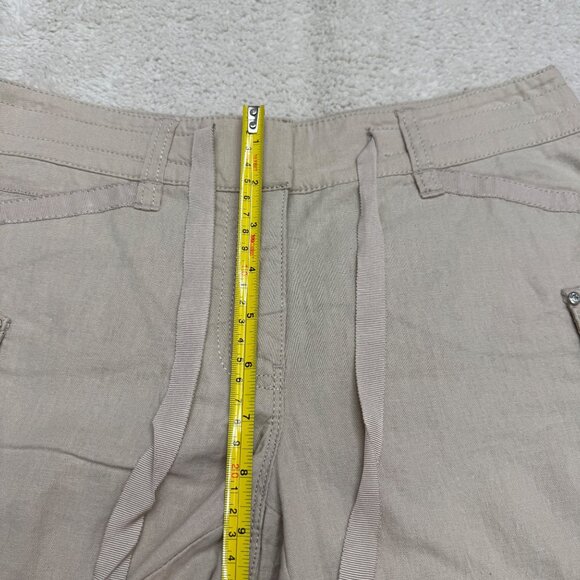 NWT White House Black Market Women's Beige Linen Blend Cargo Shorts, Size 2 NWT - Picture 9 of 9